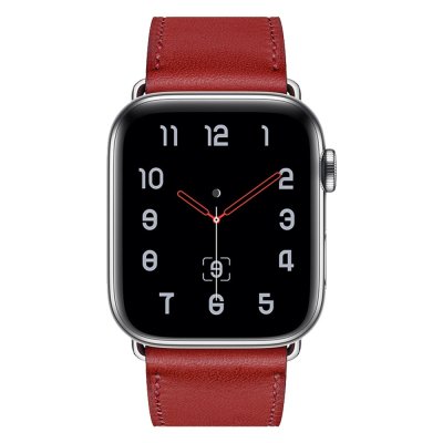 Äkta Läderarmband Apple Watch Ultra 3 49mm Röd