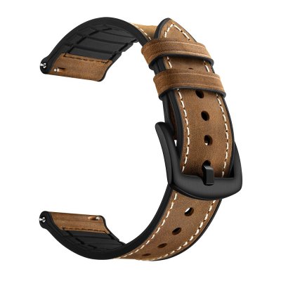 Äkta Läderarmband till Garmin Vivoactive 6 i Brun färg