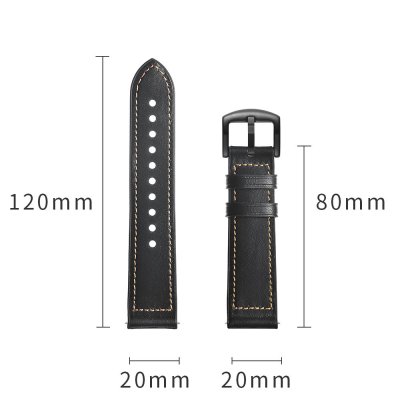 Äkta Läderarmband Samsung Galaxy Watch FE Svart