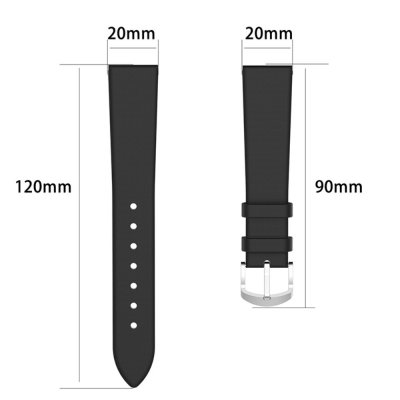 Köp Äkta Läderarmband Samsung Galaxy Watch 6 Classic 43mm Svart Online