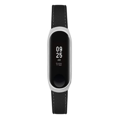 Äkta Läderarmband Xiaomi Mi Band 5/6 Svart - Techhuset.se
