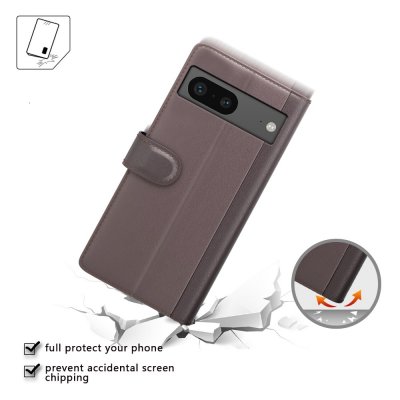 Äkta Läderfodral Google Pixel 7 Brun