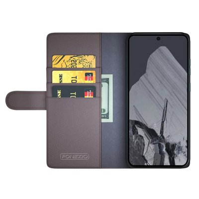 Äkta Läderfodral Google Pixel 8 Pro Brun