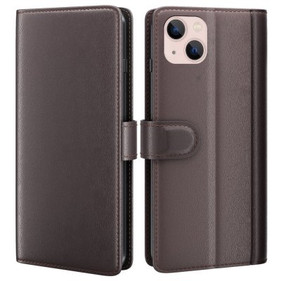 Köp Äkta Läderfodral iPhone 14 Plus Brun Online