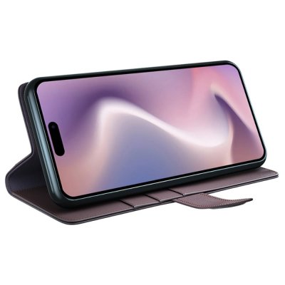 Äkta Läderfodral iPhone 16 Pro Brun