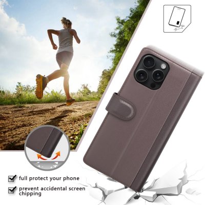 Äkta Läderfodral iPhone 16 Pro Brun