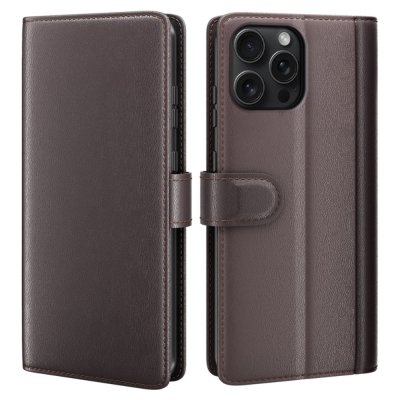 Äkta Läderfodral iPhone 16 Pro Brun