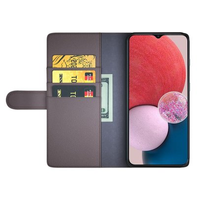 Köp Äkta Läderfodral Samsung Galaxy A13 Brun Online