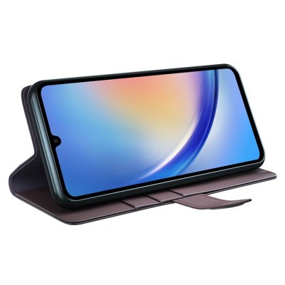 Äkta Läderfodral Samsung Galaxy A35 Brun