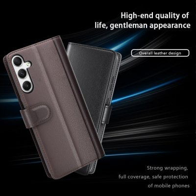 Äkta Läderfodral Samsung Galaxy A35 Brun