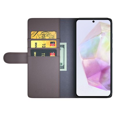 Äkta Läderfodral Samsung Galaxy A36 Brun