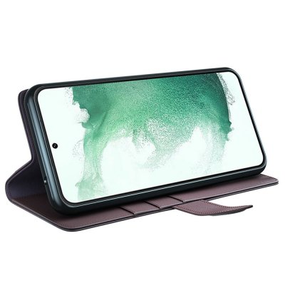 Köp Äkta Läderfodral Samsung Galaxy S23 Brun Online
