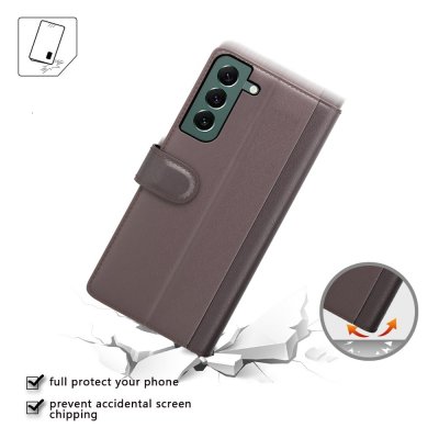 Köp Äkta Läderfodral Samsung Galaxy S23 Brun Online