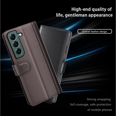 Köp Äkta Läderfodral Samsung Galaxy S23 Brun Online