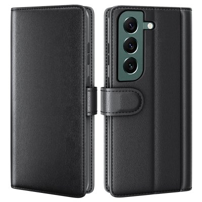 Köp Äkta Läderfodral Samsung Galaxy S23 Plus Svart Online