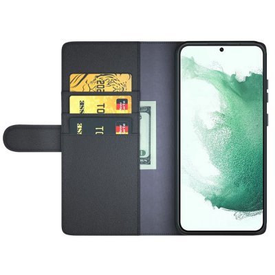 Köp Äkta Läderfodral Samsung Galaxy S23 Svart Online