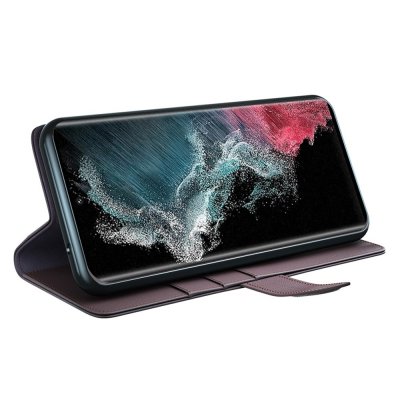 Köp Äkta Läderfodral Samsung Galaxy S23 Ultra Brun Online