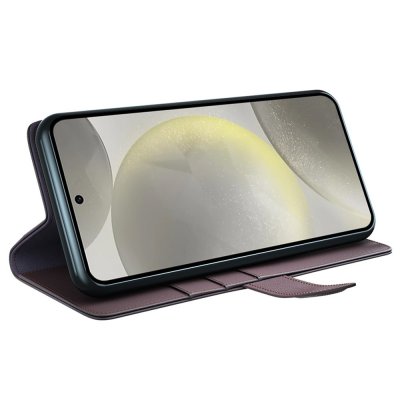 Äkta Läderfodral Samsung Galaxy S24 FE brun