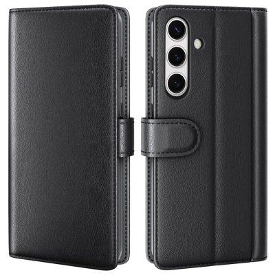 Äkta Läderfodral Samsung Galaxy S24 FE Svart