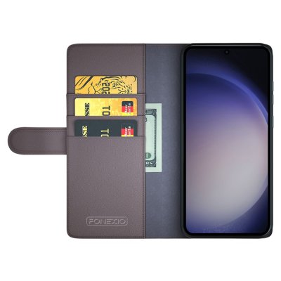 Köp Äkta Läderfodral Samsung Galaxy S24 Ultra Brun Online