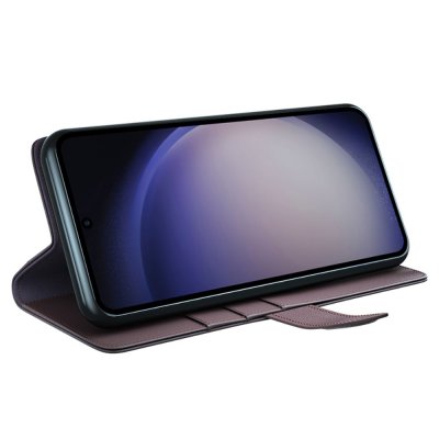 Köp Äkta Läderfodral Samsung Galaxy S24 Ultra Brun Online