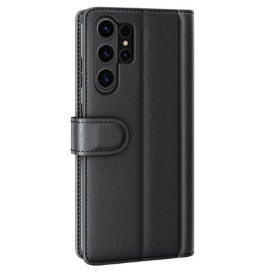 Köp Äkta Läderfodral Samsung Galaxy S24 Ultra Svart Online