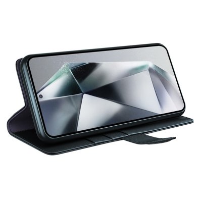 Äkta Läderfodral Samsung Galaxy S25 Ultra Svart