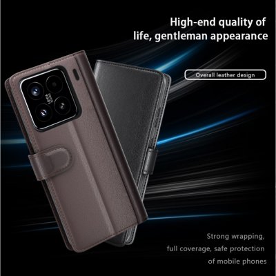 Äkta Läderfodral Xiaomi 15 Brun