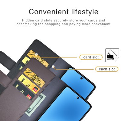 Äkta Läderfodral Xiaomi 15 Brun
