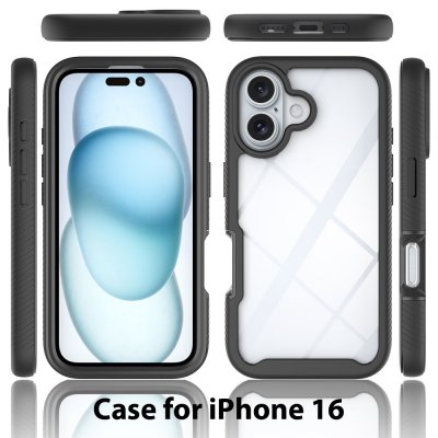 Allround Cover Skal iPhone 16 Svart