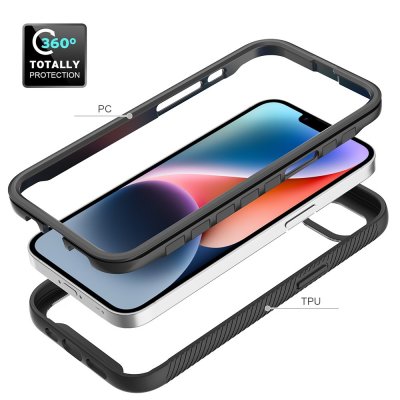 Robust svart Allround Cover mobilskal iPhone 17e – flera vinklar