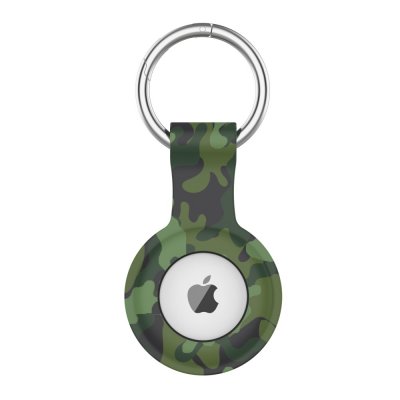 Apple AirTag Hållare Silikon Kamouflage Grön - Techhuset.se