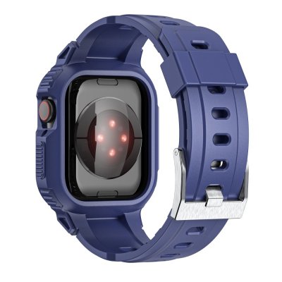 Köp Apple Watch 45mm Series 9 Stöttåligt Skal + Armband Blå Online
