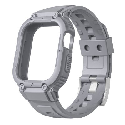 Apple Watch Ultra 3 49mm Stöttåligt Skal + Armband Grå - utan klockan