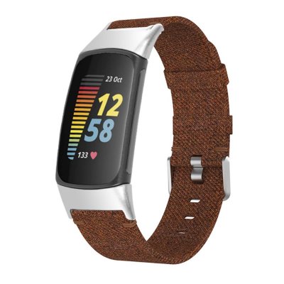 Canvasarmband Fitbit Charge 5 Brun - Techhuset.se