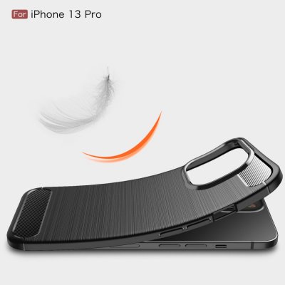 Carbon Shockproof TPU Case iPhone 13 Pro Black - Techhuset.se
