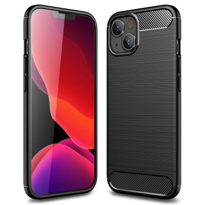 Köp Carbon Shockproof TPU Case iPhone 14 Plus Black Online