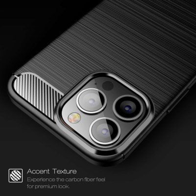 Köp Carbon Shockproof TPU Case iPhone 14 Pro Max Black Online