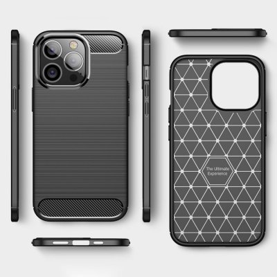 Köp Carbon Shockproof TPU Case iPhone 14 Pro Max Black Online