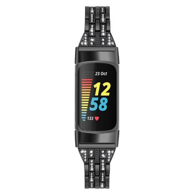 Köp Dual Rhinestone Armband Fitbit Charge 6 Svart Online