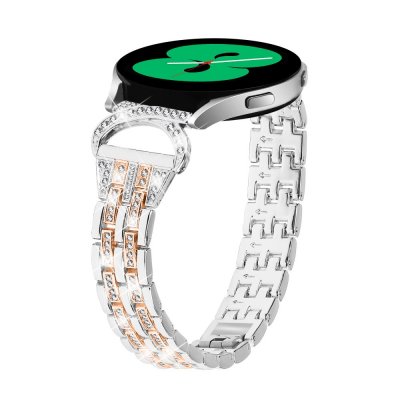 Köp Dual Rhinestone Armband Samsung Galaxy Watch 6 Classic 43mm Silver/Roséguld Online