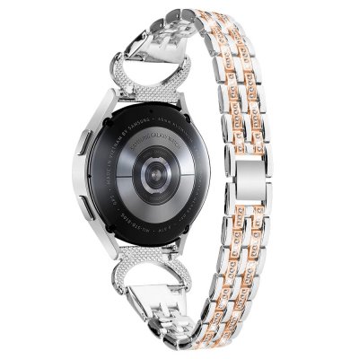 Köp Dual Rhinestone Armband Samsung Galaxy Watch 6 Classic 43mm Silver/Roséguld Online