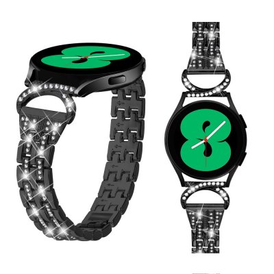 Köp Dual Rhinestone Armband Samsung Galaxy Watch 6 Classic 43mm Svart Online