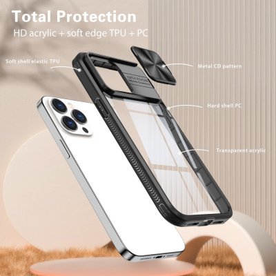 Edge Skal Kameraskydd iPhone 16 Pro Svart