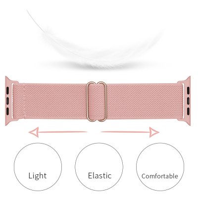 Köp Elastiskt Nylonarmband Apple Watch 41mm Series 9 Rosa Online