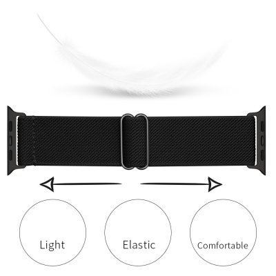 Köp Elastiskt Nylonarmband Apple Watch 41mm Series 9 Svart Online