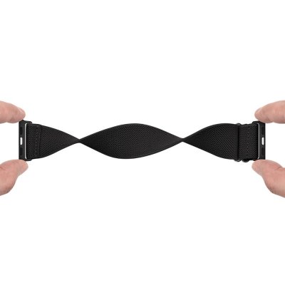 Elastiskt Nylonarmband Apple Watch Series 10 42mm Svart