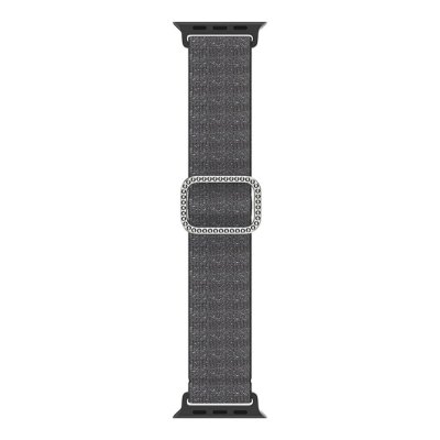 Köp Elastiskt Nylonarmband Apple Watch 45mm Series 9 Glitter Svart Online