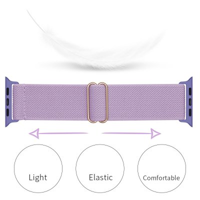 Köp Elastiskt Nylonarmband Apple Watch 42/44/45/49 mm Lila Online