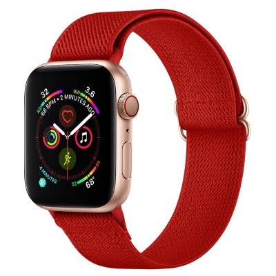 Elastiskt Nylonarmband Apple Watch Ultra 3 49mm Röd - framvy